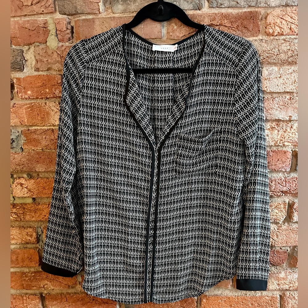 Black and White Printed Blouse